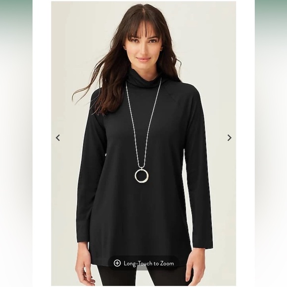 J. Jill Tops - EUC J.Jill Luxe Supima Everyday Turtleneck Tunic Black Size M